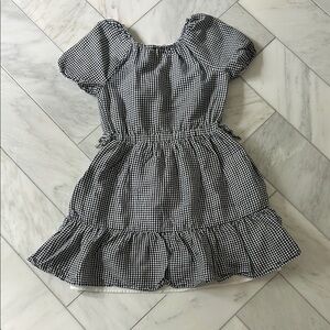 Girls Crewcuts Black and White Ruffled Tiered Sundress Size 10